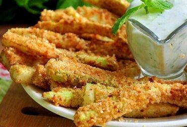 Кабачки в сырной панировке